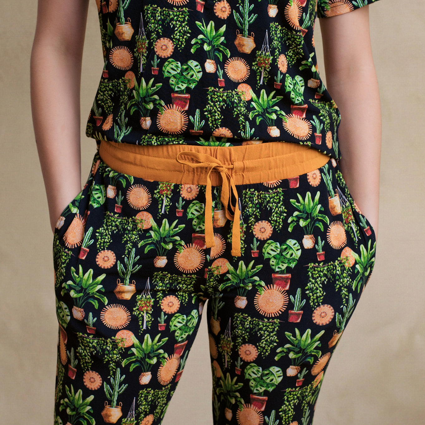 LEAVES + WEAVES | WOMEN'S SHORT SLEEVED SHIRT + JOGGER SET | READY TO SHIP