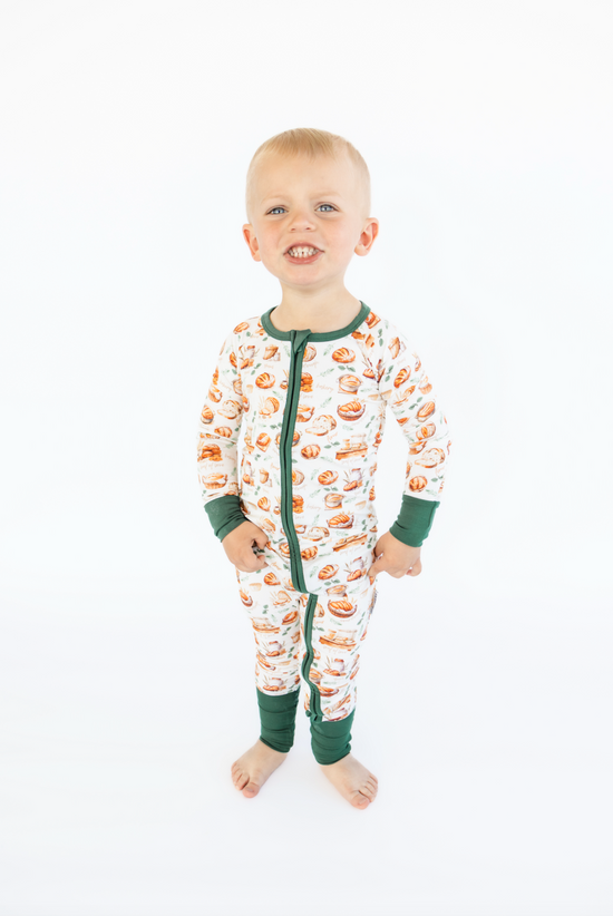 Love by the Loaf | Upgraded Convertible Double Zip Bamboo Rompers with Footie Grips | FINAL SALE