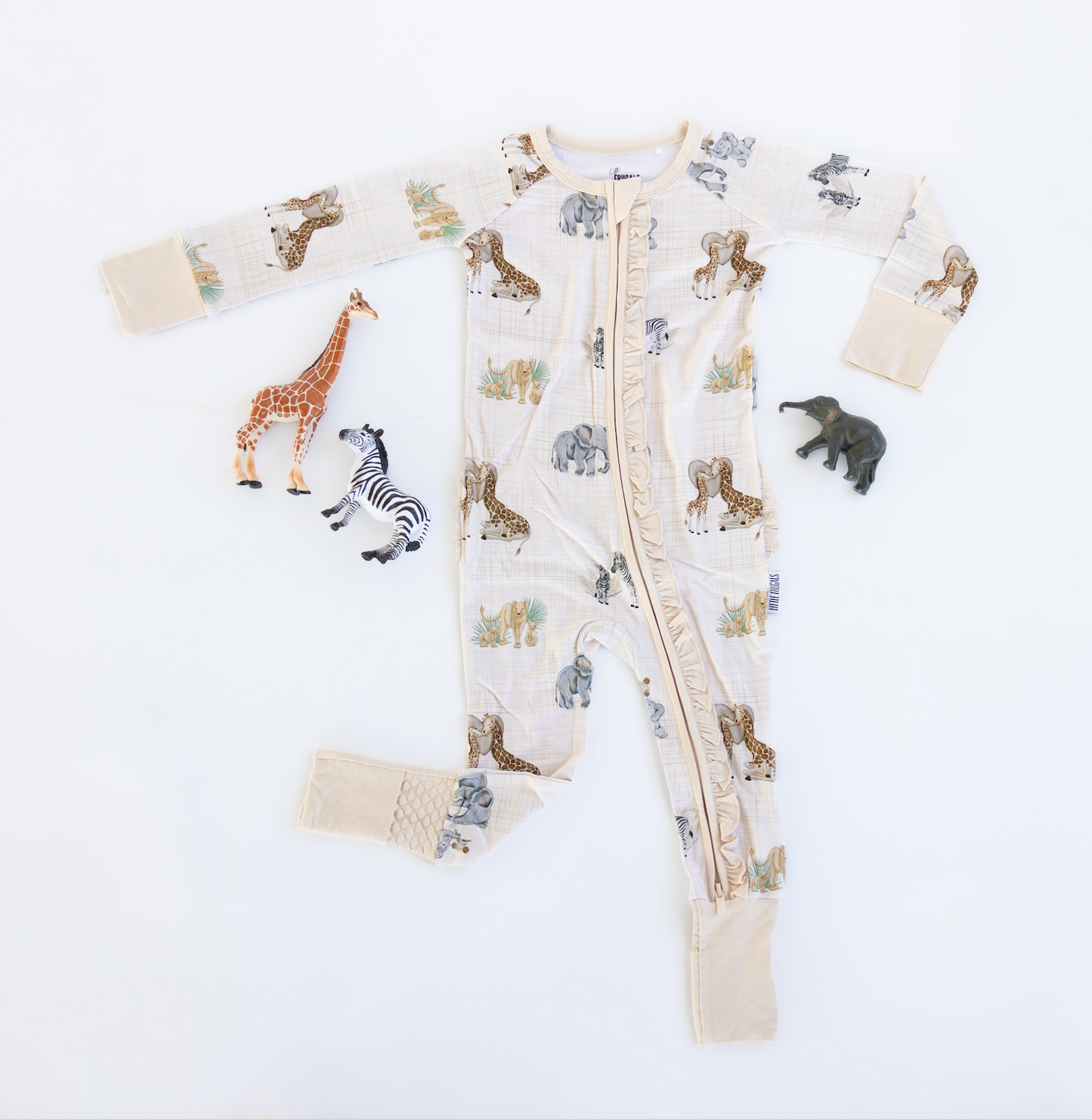 Mama's Love | Upgraded Convertible Double Zip Bamboo Rompers with Footie Grips | READY TO SHIP