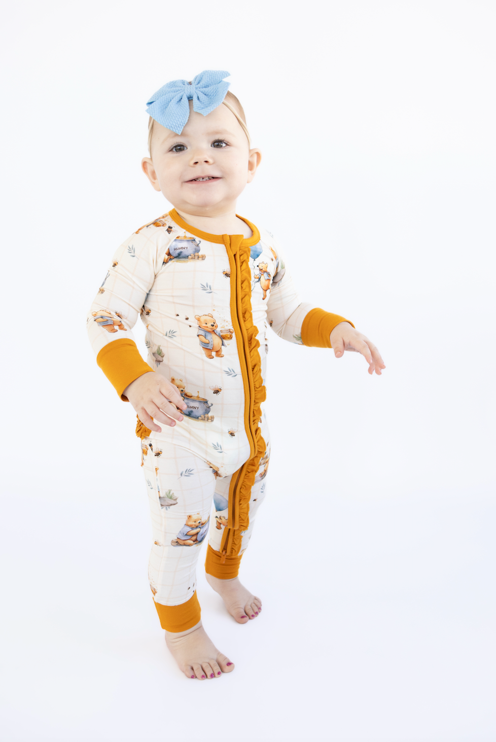 HUNNY BEAR | Upgraded Convertible Double Zip Bamboo Rompers | FINAL SALE