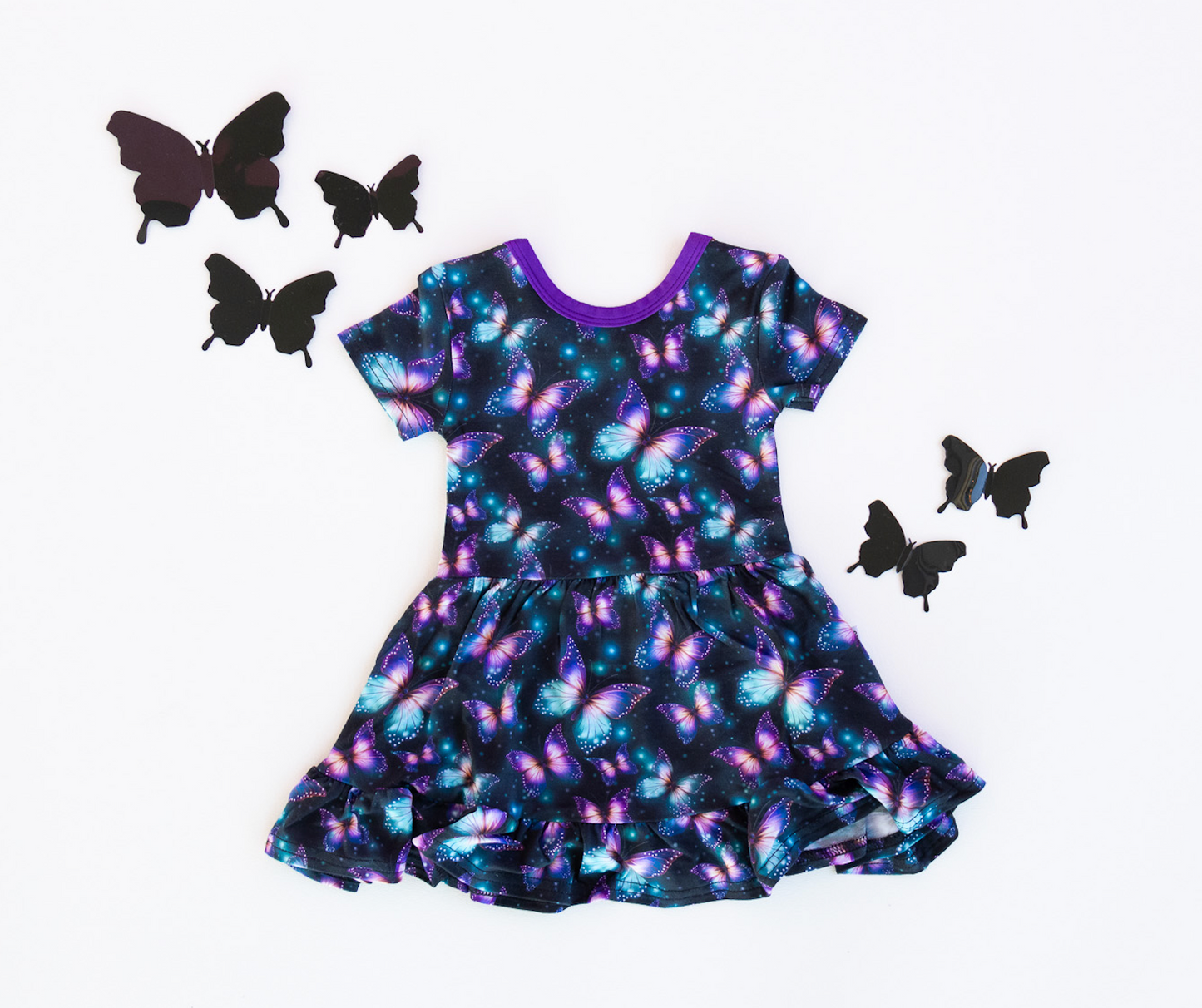 LUMINESCENT FLUTTERS  | TWIRL DRESS | READY TO SHIP