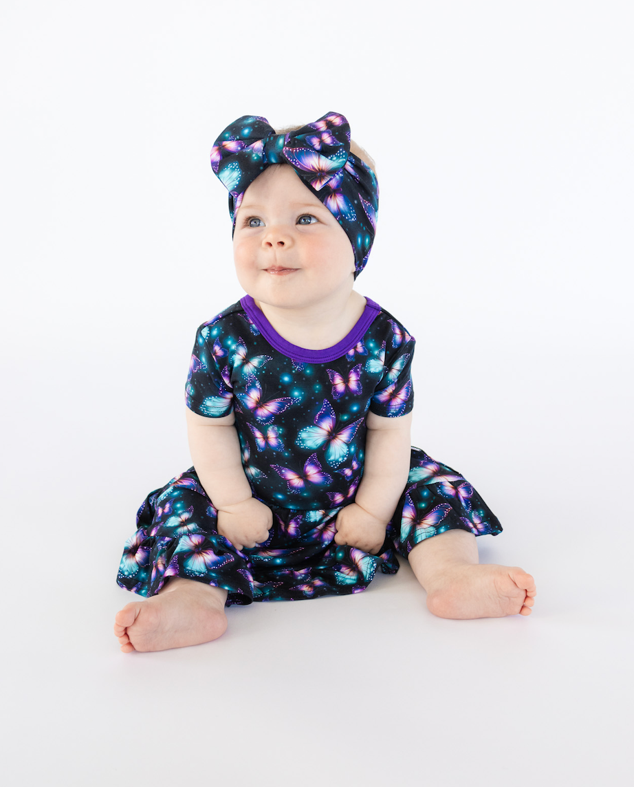 LUMINESCENT FLUTTERS  | TWIRL DRESS | READY TO SHIP