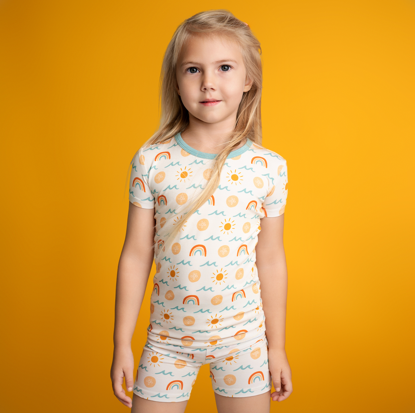 SAND DOLLARS & SUNSHINE | KIDS TWO PIECE SHORT SLEEVE & SHORTS SET | READY TO SHIP