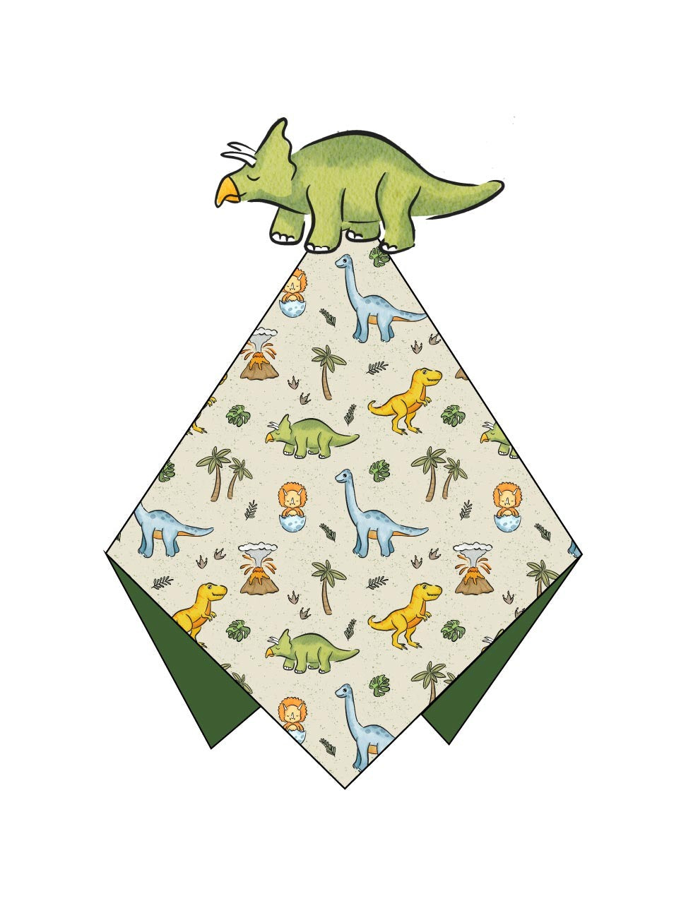 PREHISTORIC GREEN DINOS | Stuffed Lovie | READY TO SHIP