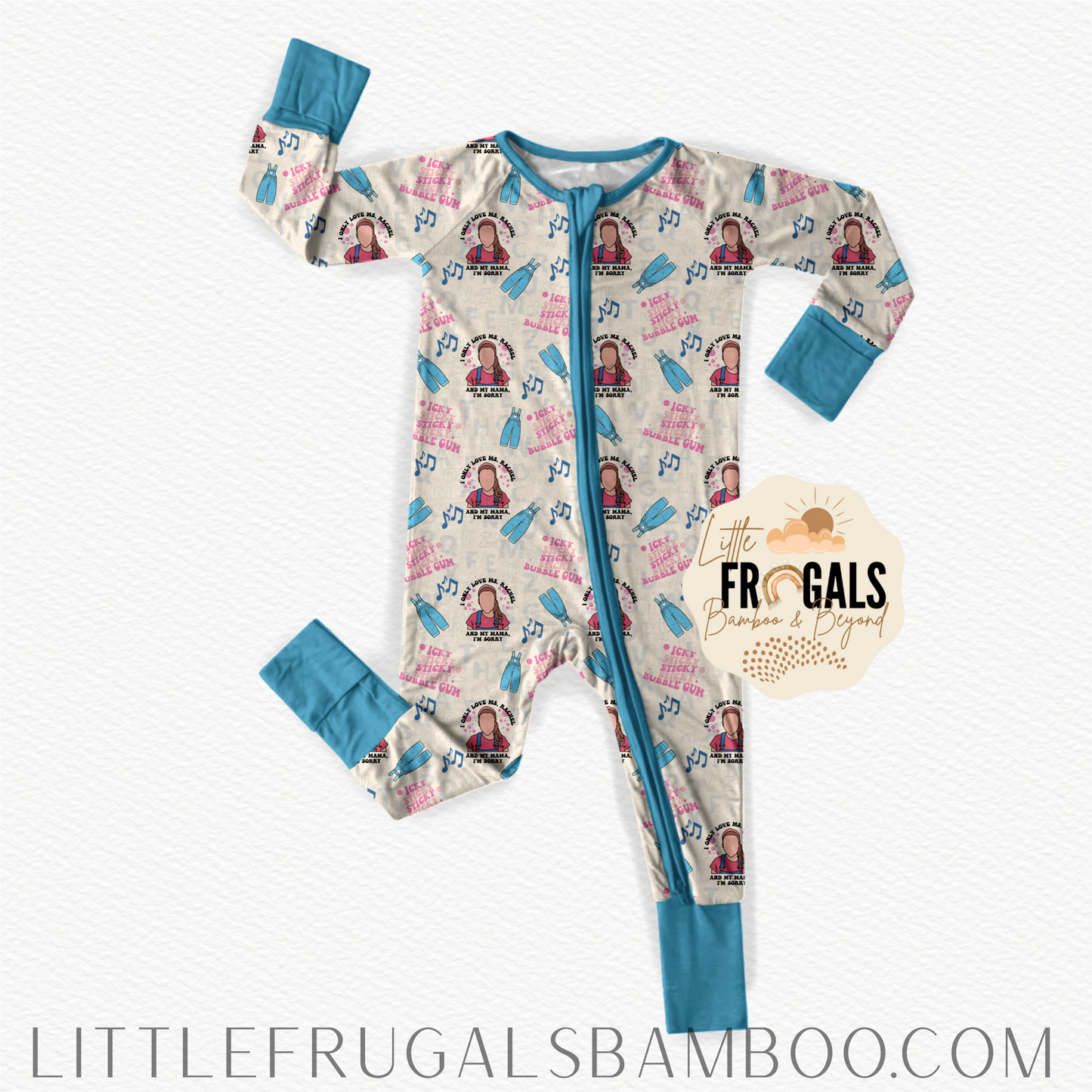 Ms. Rachel Loves Me | Convertible Double Zip Bamboo Rompers